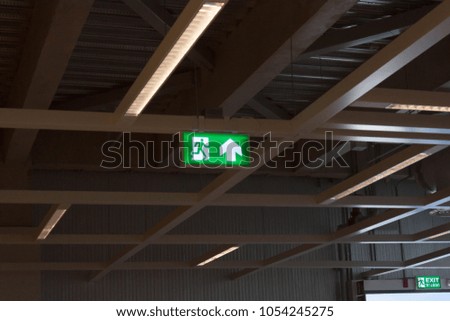 Exit sign fire exit