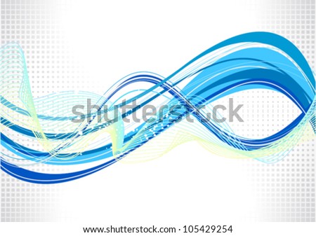 abstract blue wave background vector illustration