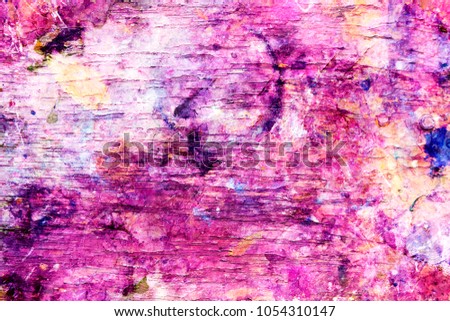 Abstract pink background for design ideas. Oil paint. Picturesque spots.