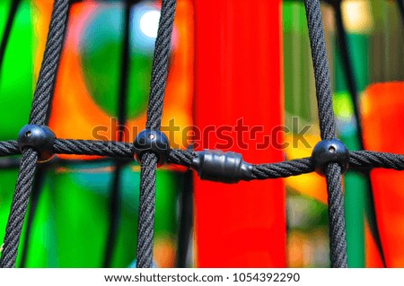 Mesh rope for climbing adventure and it can be installed in the playground. Concept is climbing creates good health and improves mental skill for children.