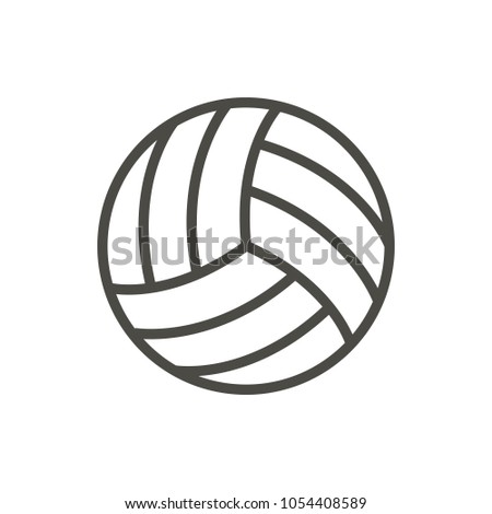 Volleyball ball icon vector. Line beach game symbol. Trendy flat outline ui sign design. Thin linear graphic pictogram for web site, mobile application. Logo illustration. Eps10.
