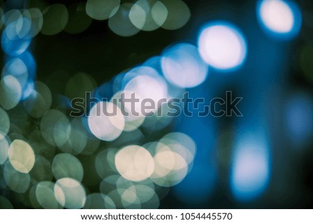 Blur focus Background with circle golden Bokeh from LED Lights for every festival