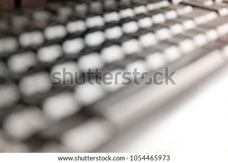 Close-up of a computer keyboard blurred background or texture