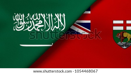Flag of Saudi Arabia and Manitoba