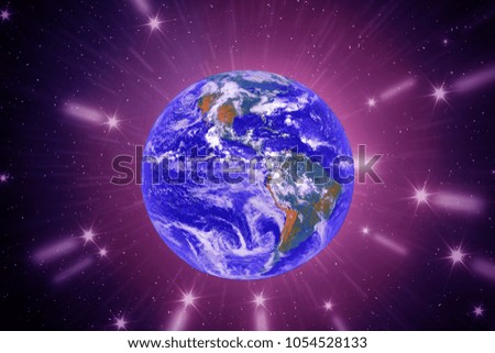 Blue earth, shot in distance. The elements of this image furnished by NASA.
