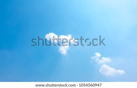 Blurred sky blue or azure sky and cloud beauty background.