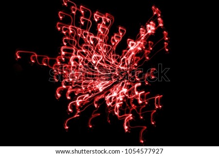 Red lights waves. Abstract background.