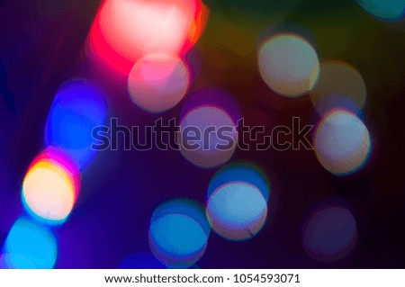 colored bokeh of the night lights