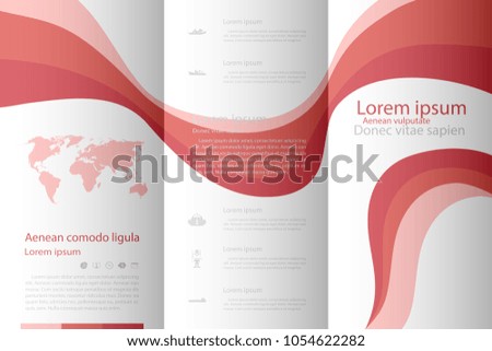 fold set technology annual report brochure flyer design template vector, Leaflet cover presentation abstract geometric background, layout in A4 size