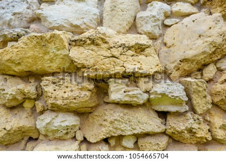 stone wall of the old fortress, the city of Chersonese