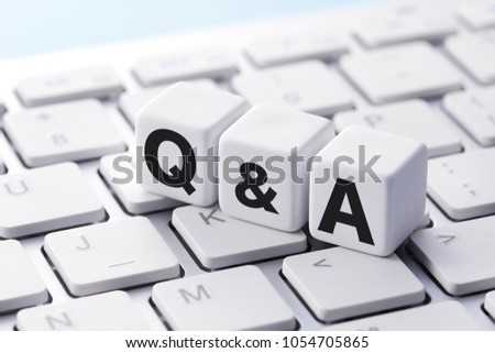 Q&A words image
