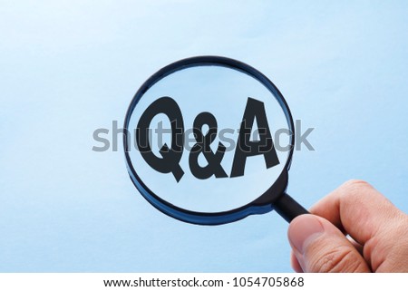 Q&A words image