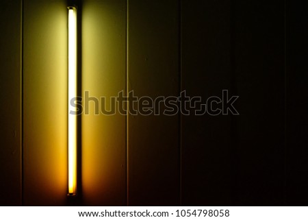 Neon lamp. Lighting tubes.Vector illusion for your design. A neon lamp at ceiling.