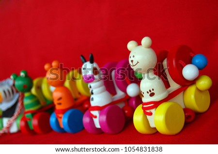 The colour of toys at Amphawa floating market,Samut Songkhram,Thailand