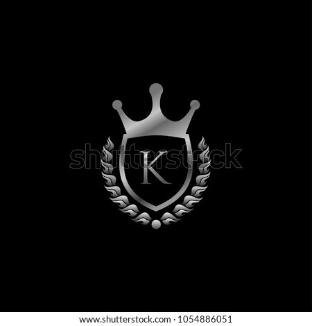 Royal King K Letter Silver Logo
