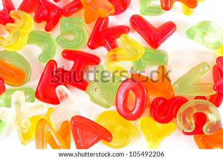 Alphabet jelly  candies