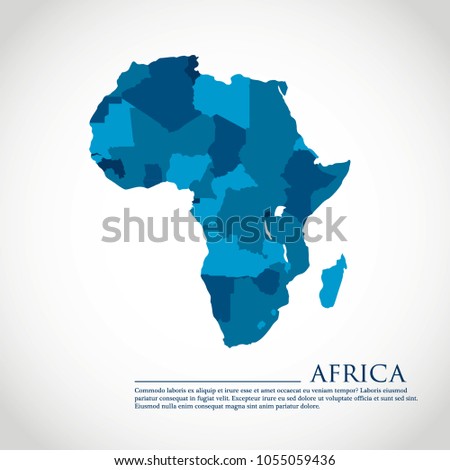 Africa map in colour. infographic eps 10.