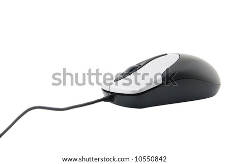 Modern computer mouse isolated on white background - clipping path included