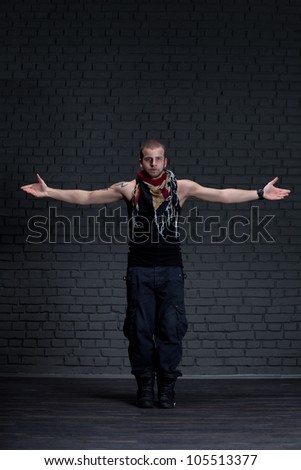 Young stylish male dancer