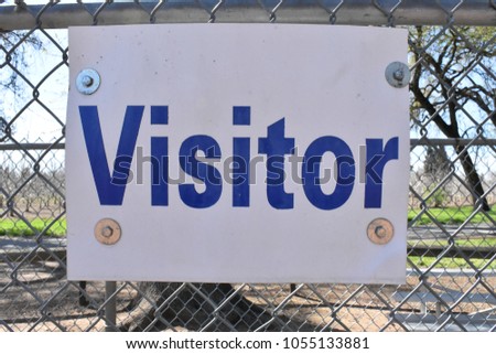 Visitor sign angle 1