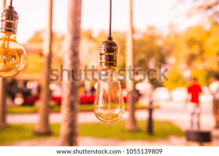 Vintage light bulb, Thailand.