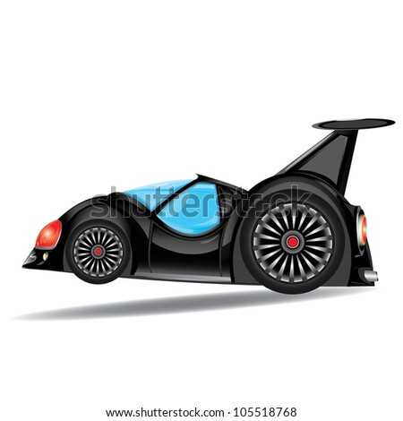 vector car icon. fast racing automobile. kids toy.