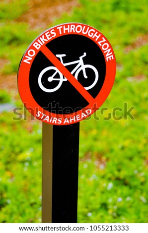 No Bikes Allowed Sign