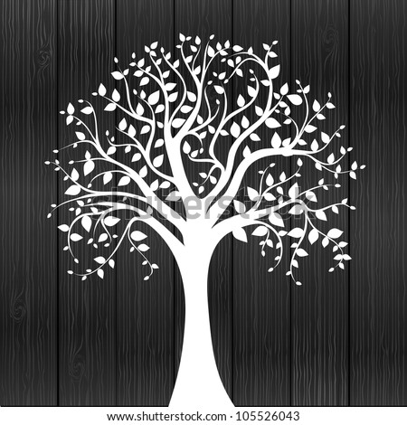 White tree -  individual elements for easy changes