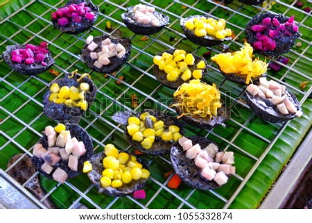 kind of Thai sweetmeat black albino corn, it is candy Thailand.