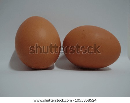 2 eggs.White background