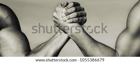 Two muscular hands. 