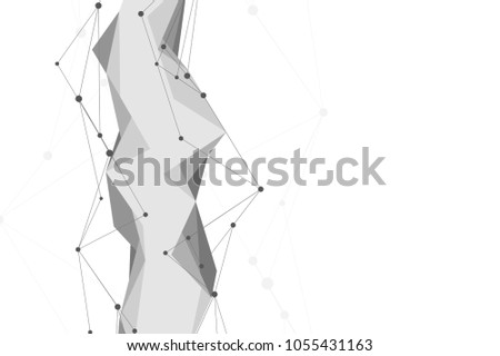 Abstract polygon geometry shape. Polygonal with connecting dots and lines. Graphic concept for your design