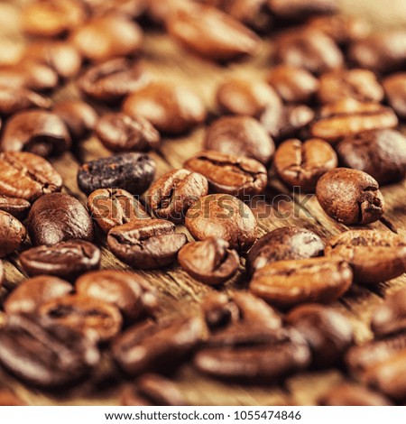 Coffee on wooden background
