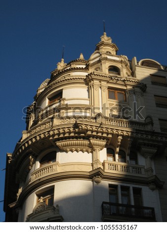 Residential house with decorated facade in the city of Buenos Aires