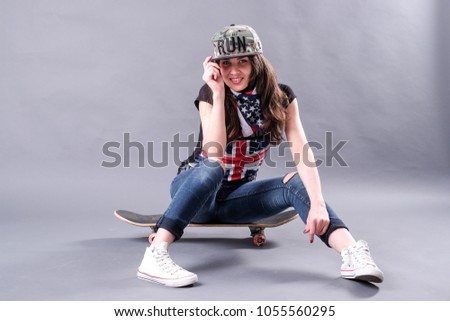 Girl with skate