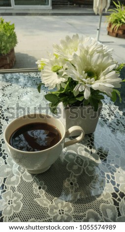 Black coffee in the morning for freshness throughout the day.
