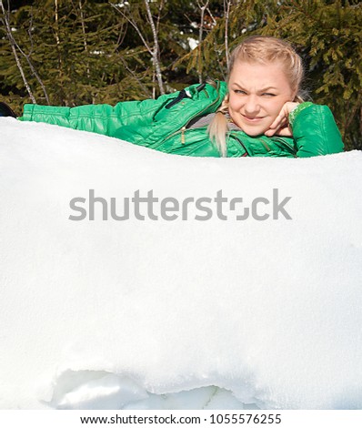 beautiful girl close-up on a snowy resort. Travel Concept. Skiing. 