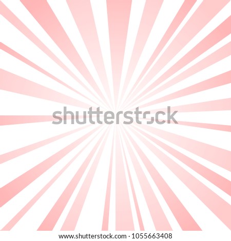 Sunburst Background, Pink Sunrise Vector Illustration
