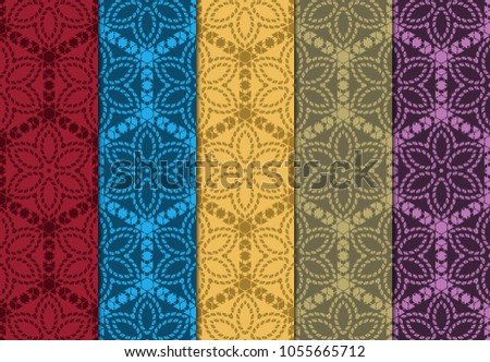 Seamless pattern Fashion geometric ornament. ART DECO. Vector illustration. Set of color background. design