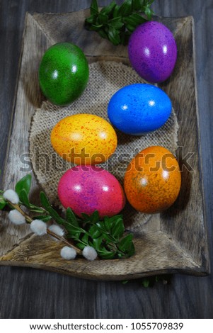 Beautiful colorful easter eggs - Easter tradition