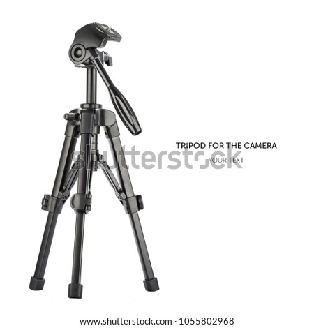 Tripod for the camera isolated on white background
