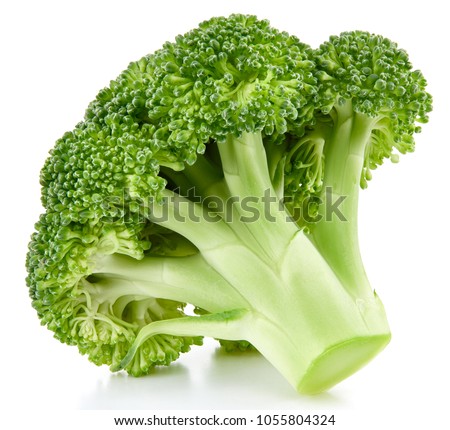 raw broccoli isolated on white background Royalty-Free Stock Photo #1055804324