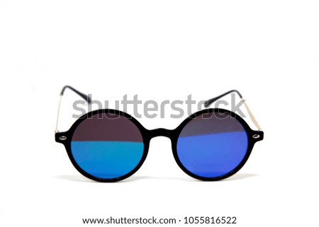 Sunglasses isolated on white background,with clipping path. can be used for display or enter text and montage anything your . Hello summer tropical Concept.