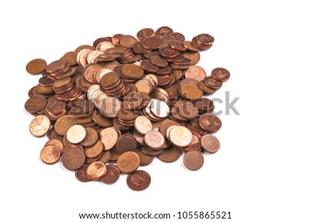Euro, set coins closeup with selective focus. Currency exchange, finance, business growth concept abstract background. Save money for retirement planning. Payment cache signs. Success rich life symbol