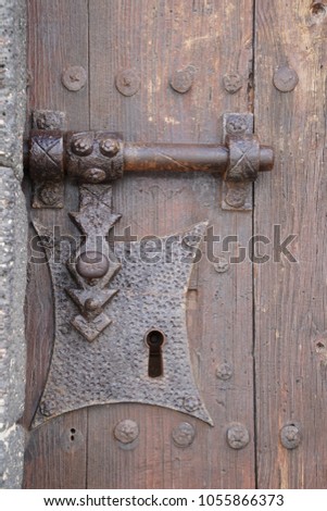 Great lock from the door in the fortress wall