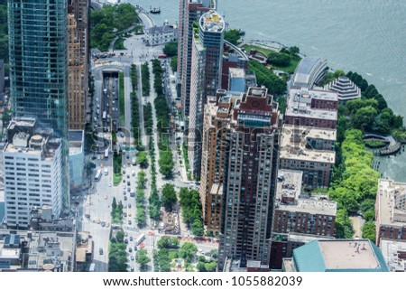 Top view of Manhattan, New York