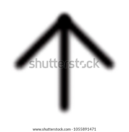 vector smooth border arrow -  shape of point motion sign