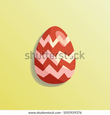 Happy Easter. Easter eggs with different texture on a white background.Spring holiday. Vector Illustration.Happy easter eggs