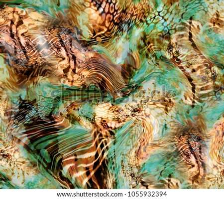 tiger and leoard skin background