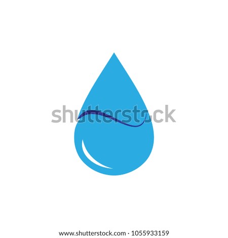 3D water drop logo design vector